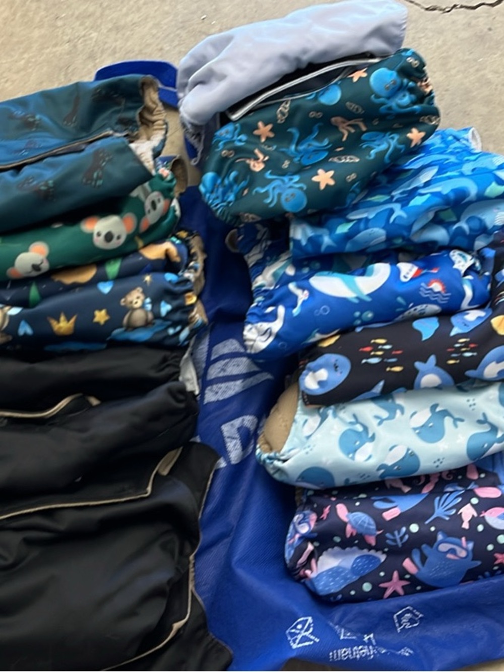 Kids Blue Ocean Print Pajama Set - Unbranded